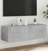 VidaXL Tv-wandmeubel met LED-verlichting 100x35x31 cm betongrijs