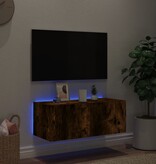 VidaXL Tv-wandmeubel met LED-verlichting 80x35x31 cm gerookt eiken