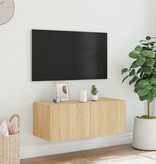 VidaXL Tv-wandmeubel met LED-verlichting 80x35x31 cm sonoma eikenkleur