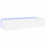 VidaXL Tv-wandmeubels met LED-verlichting 2 st 80x35x31 cm wit