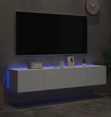 VidaXL Tv-wandmeubels met LED-verlichting 2 st 80x35x31 cm wit