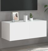 VidaXL Tv-wandmeubel met LED-verlichting 80x35x31 cm wit