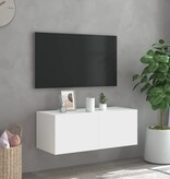 VidaXL Tv-wandmeubel met LED-verlichting 80x35x31 cm wit
