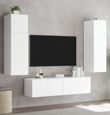VidaXL Tv-wandmeubel met LED-verlichting 80x35x31 cm wit