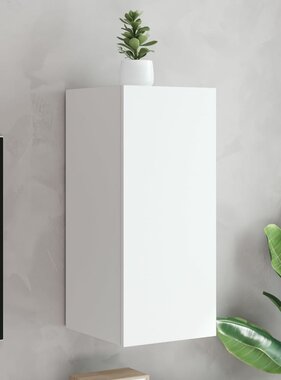 VidaXL Tv-wandmeubel met LED-verlichting 30,5x35x70 cm wit