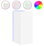 VidaXL Tv-wandmeubel met LED-verlichting 30,5x35x70 cm wit