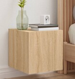 VidaXL Tv-wandmeubels met LED 2 st 30,5x35x30 cm sonoma eikenkleurig