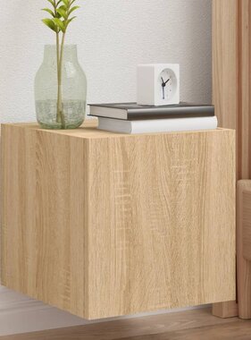 VidaXL Tv-wandmeubels met LED 2 st 30,5x35x30 cm sonoma eikenkleurig