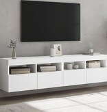 VidaXL Tv-wandmeubels met LED-verlichting 2 st 80x30x40 cm wit