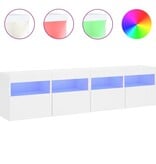 VidaXL Tv-wandmeubels met LED-verlichting 2 st 80x30x40 cm wit