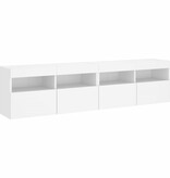 VidaXL Tv-wandmeubels met LED-verlichting 2 st 80x30x40 cm wit