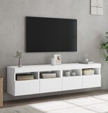 VidaXL Tv-wandmeubels met LED-verlichting 2 st 80x30x40 cm wit