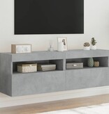 VidaXL Tv-wandmeubels met LED 2 st 60x30x40 cm betongrijs