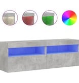VidaXL Tv-wandmeubels met LED 2 st 60x30x40 cm betongrijs
