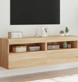 VidaXL Tv-wandmeubels met LED 2 st 60x30x40 cm sonoma eikenkleurig