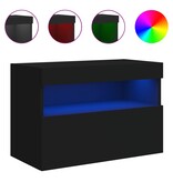 VidaXL Tv-wandmeubel met LED-verlichting 60x30x40 cm zwart