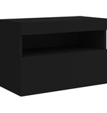 VidaXL Tv-wandmeubel met LED-verlichting 60x30x40 cm zwart