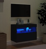 VidaXL Tv-wandmeubel met LED-verlichting 60x30x40 cm zwart
