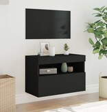 VidaXL Tv-wandmeubel met LED-verlichting 60x30x40 cm zwart