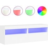 VidaXL Tv-wandmeubels met LED-verlichting 2 st 60x30x40 cm wit