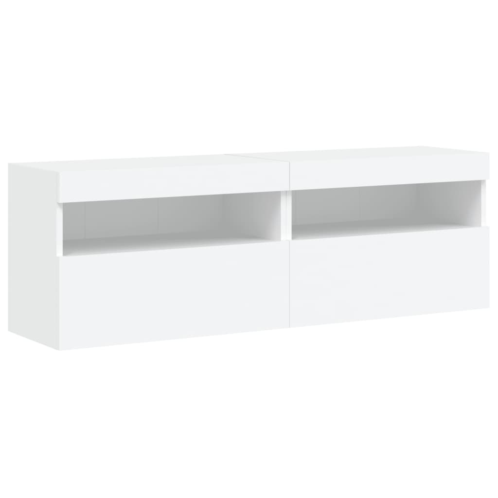 VidaXL Tv-wandmeubels met LED-verlichting 2 st 60x30x40 cm wit