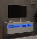 VidaXL Tv-wandmeubels met LED-verlichting 2 st 60x30x40 cm wit