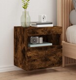 VidaXL Tv-wandmeubels met LED 2 st 40x30x40 cm gerookt eikenkleurig