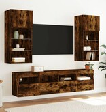 VidaXL Tv-wandmeubels met LED 2 st 40x30x40 cm gerookt eikenkleurig