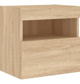 VidaXL Tv-wandmeubel met LED-verlichting 40x30x40 cm sonoma eikenkleur