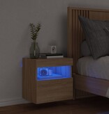 VidaXL Tv-wandmeubel met LED-verlichting 40x30x40 cm sonoma eikenkleur