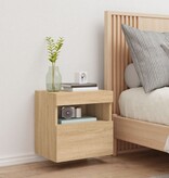 VidaXL Tv-wandmeubel met LED-verlichting 40x30x40 cm sonoma eikenkleur