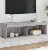 VidaXL Tv-meubel met LED-verlichting 100x30x30 cm grijs sonoma eiken