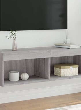 VidaXL Tv-meubel met LED-verlichting 100x30x30 cm grijs sonoma eiken