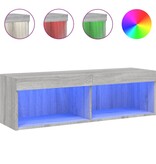 VidaXL Tv-meubel met LED-verlichting 100x30x30 cm grijs sonoma eiken