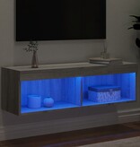VidaXL Tv-meubel met LED-verlichting 100x30x30 cm grijs sonoma eiken