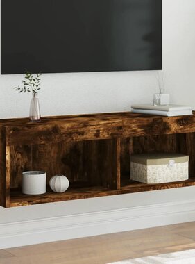 VidaXL Tv-meubel LED-verlichting 100x30x30 cm gerookt eikenkleurig