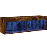 VidaXL Tv-meubel LED-verlichting 100x30x30 cm gerookt eikenkleurig