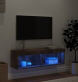 VidaXL Tv-meubel LED-verlichting 100x30x30 cm gerookt eikenkleurig