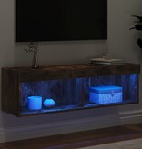 VidaXL Tv-meubel LED-verlichting 100x30x30 cm gerookt eikenkleurig