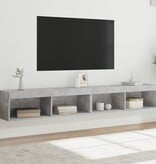 VidaXL Tv-meubels met LED-verlichting 2 st 100x30x30 cm betongrijs