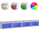 VidaXL Tv-meubels met LED-verlichting 2 st 100x30x30 cm betongrijs