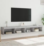 VidaXL Tv-meubels met LED-verlichting 2 st 100x30x30 cm betongrijs