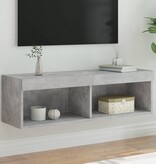VidaXL Tv-meubel met LED-verlichting 100x30x30 cm betongrijs