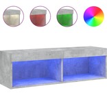 VidaXL Tv-meubel met LED-verlichting 100x30x30 cm betongrijs