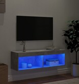 VidaXL Tv-meubel met LED-verlichting 100x30x30 cm betongrijs