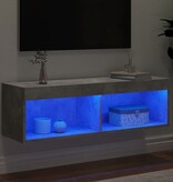 VidaXL Tv-meubel met LED-verlichting 100x30x30 cm betongrijs
