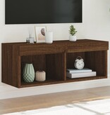 VidaXL Tv-meubel met LED-verlichting 80x30x30 cm bruin eikenkleur