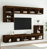 VidaXL Tv-meubel met LED-verlichting 80x30x30 cm bruin eikenkleur