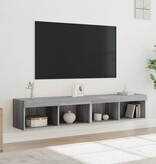 VidaXL Tv-meubels met LED-verlichting 2 st 80x30x30 cm grijs sonoma