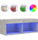 VidaXL Tv-meubel met LED-verlichting 80x30x30 cm betongrijs